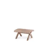 GOMMAIRE Outdoor Meubels | Organic Living Poggiapiedi Sachin | Teak Grigio Naturale