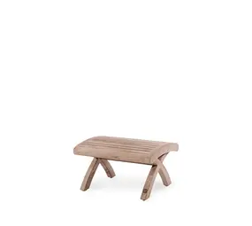 GOMMAIRE Outdoor Meubels | Organic Living Fußstütze Sachin | Teakholz Naturgrau