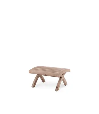 GOMMAIRE Outdoor Meubels | Organic Living Fußstütze Sachin | Teakholz Naturgrau