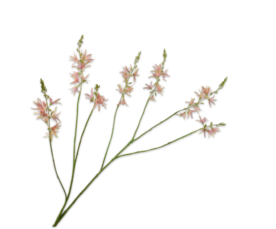 SILK-KA Branche de crocosmia rose/verte | 117 cm