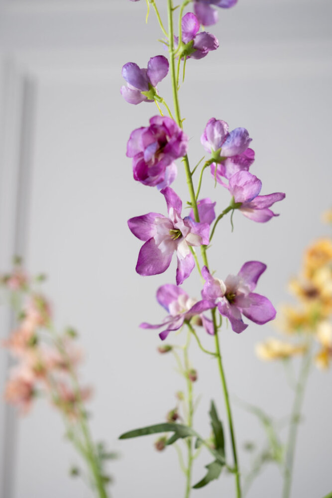 SILK-KA Branche de delphinium lavande | 101 cm