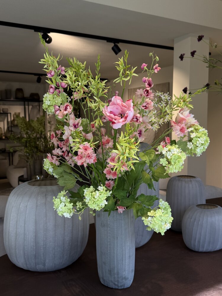 SILK-KA "Signature" artificial bouquet soft pink / fresh green