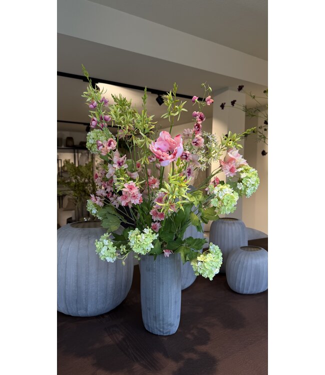 SILK-KA "Signature" artificial bouquet soft pink / fresh green