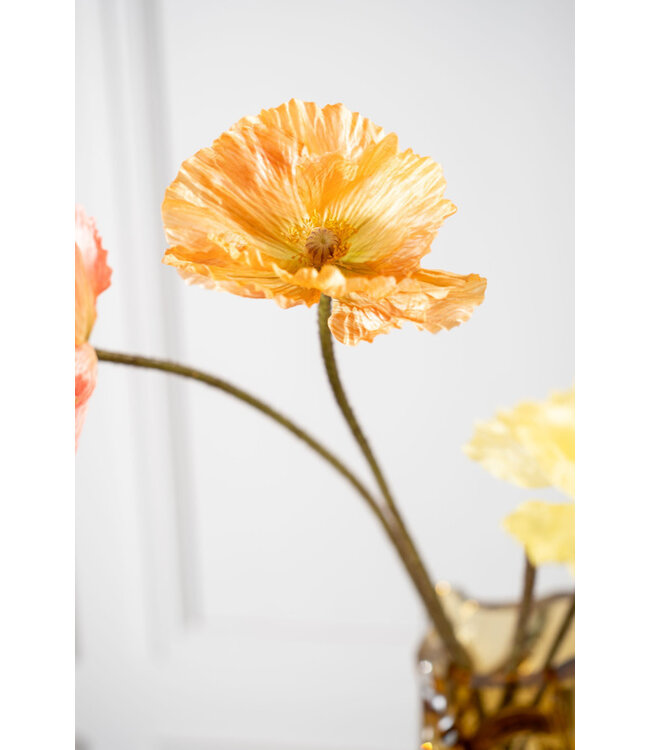 SILK-KA Klaproos Steel Oranje | 63 cm