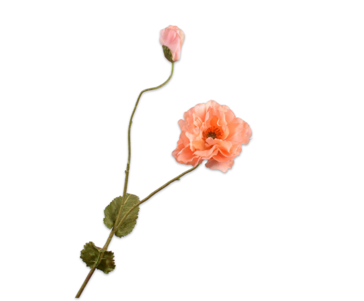 SILK-KA Poppy Branch Peach RT | 109 cm