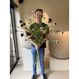 SILK-KA Ramo de flores artificiales "SCABIOSA MIX"