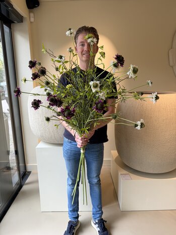 SILK-KA Artificial flower bouquet "SCABIOSA MIX"