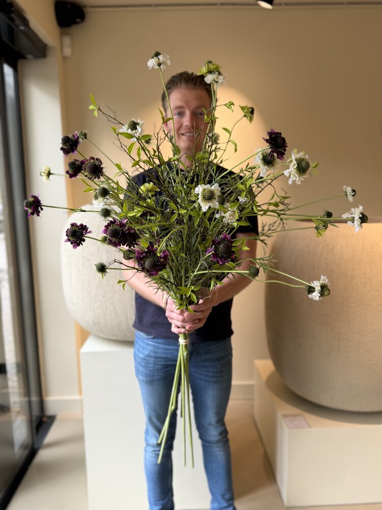 SILK-KA Ramo de flores artificiales "SCABIOSA MIX"