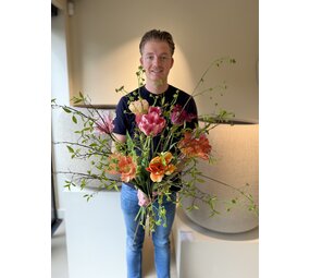 SILK-KA Bouquet di fiori artificiali "TULIP MIX"