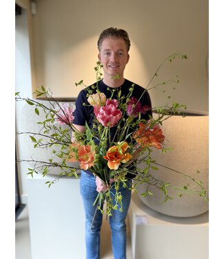SILK-KA Kunstbloemen boeket "TULPEN MIX"