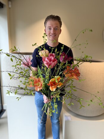 SILK-KA Bouquet di fiori artificiali "TULIP MIX"