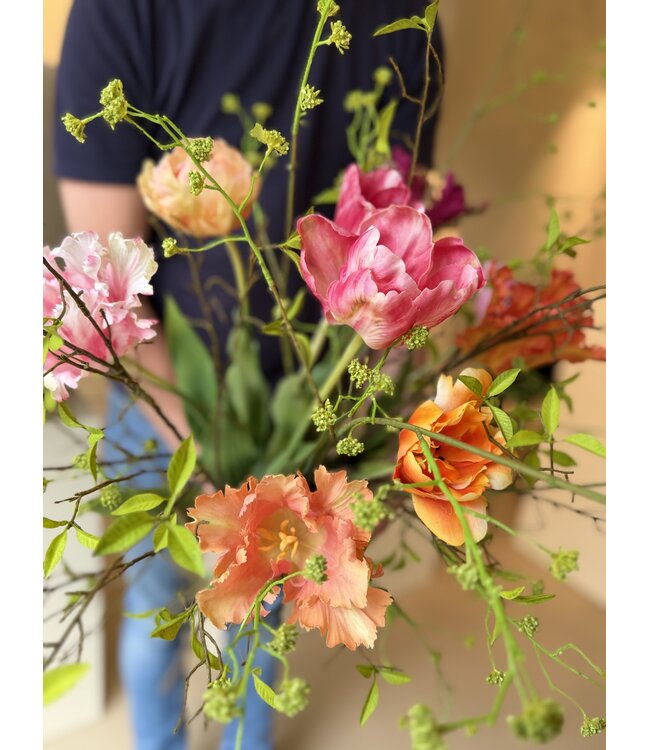 SILK-KA Kunstbloemen boeket "TULPEN MIX"