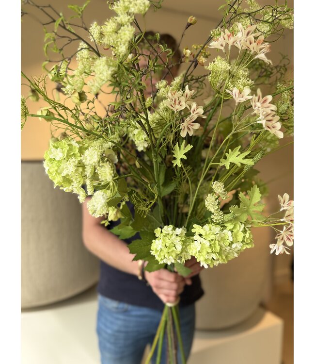 SILK-KA Kunstbloemen boeket "VOORJAARSMIX"