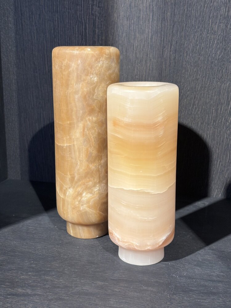 ZACONI Vase ZACONI en onyx, pied de 20 cm