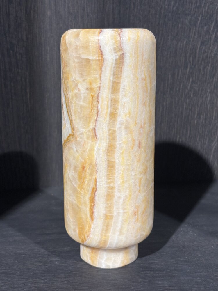 ZACONI Vase ZACONI en onyx, pied de 20 cm