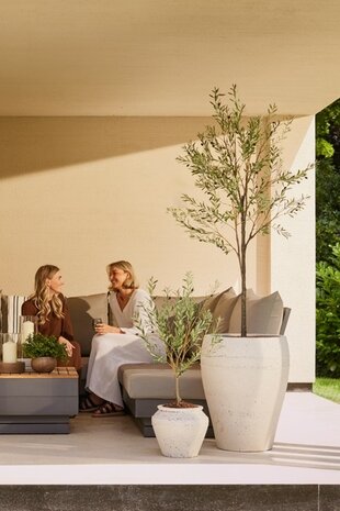 NU PUUR & GROEN Planta artificial de exterior - Olivo de 90 cm - Resistente a los rayos UV