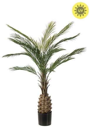 NU PUUR & GROEN Planta artificial de exterior - Palmera de 150 cm - Resistente a los rayos UV