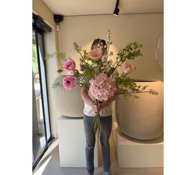 SILK-KA Künstlicher Blumenstrauß zum Muttertag | Rosa