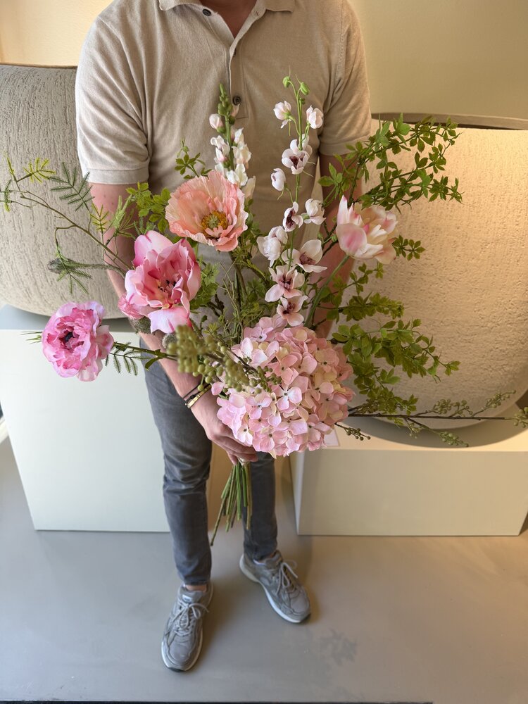 SILK-KA Ramo de flores artificiales para el Día de la Madre | Rosa