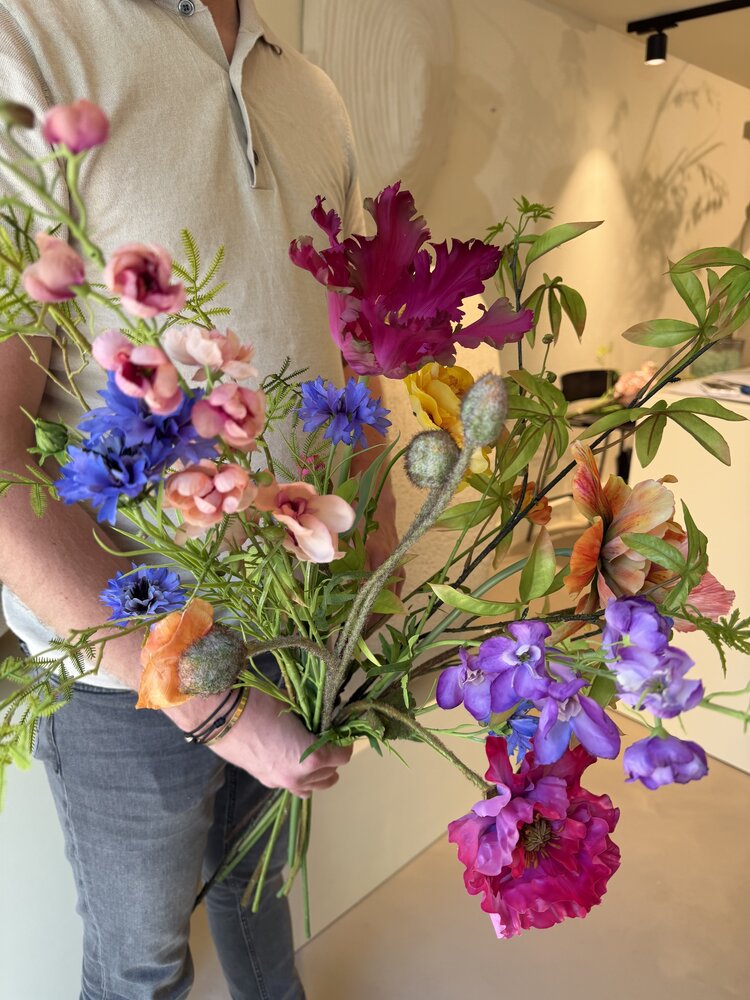 SILK-KA Bouquet di fiori artificiali per la Festa della Mamma | Colorato