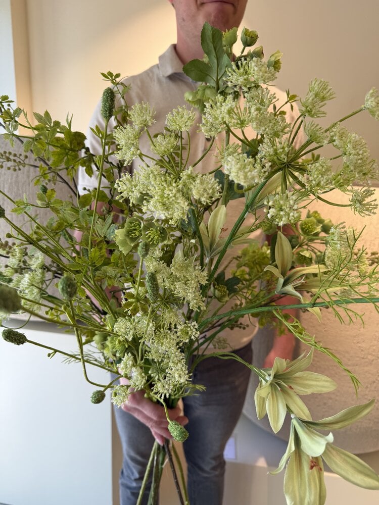 SILK-KA Kunstig blomsterbukett «Signatur» | Grønn