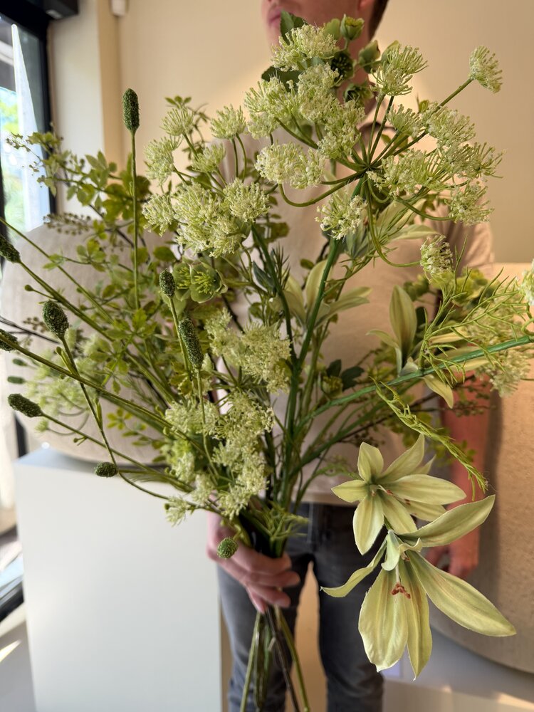 SILK-KA Moederdag Kunstbloemen boeket | Groen