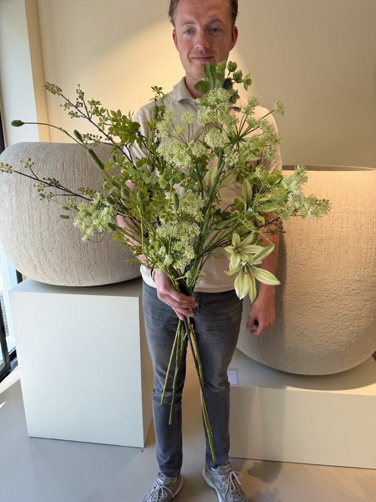 SILK-KA Moederdag Kunstbloemen boeket | Groen