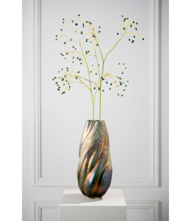 SILK-KA Rama de eucalipto verde/marrón | 115 cm