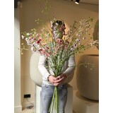 SILK-KA Kunstbloemen boeket "Royal Delphinium Peach" Small