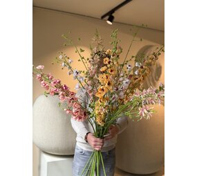 SILK-KA Kunstbloemen boeket "Royal Delphinium Peach" Large SILK-KA Kunstbloemen boeket "Royal Delphinium Peach" Large