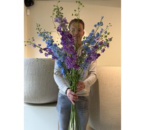 SILK-KA Kunstbloemen boeket "Royal Delphinium Blue" Small SILK-KA Kunstbloemen boeket "Royal Delphinium Blue" Small