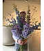 SILK-KA Kunstbloemen boeket "Royal Delphinium Blue"  Large