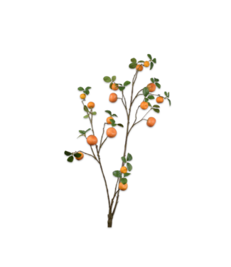 SILK-KA Orangenzweig Orange/Grün | 114 cm