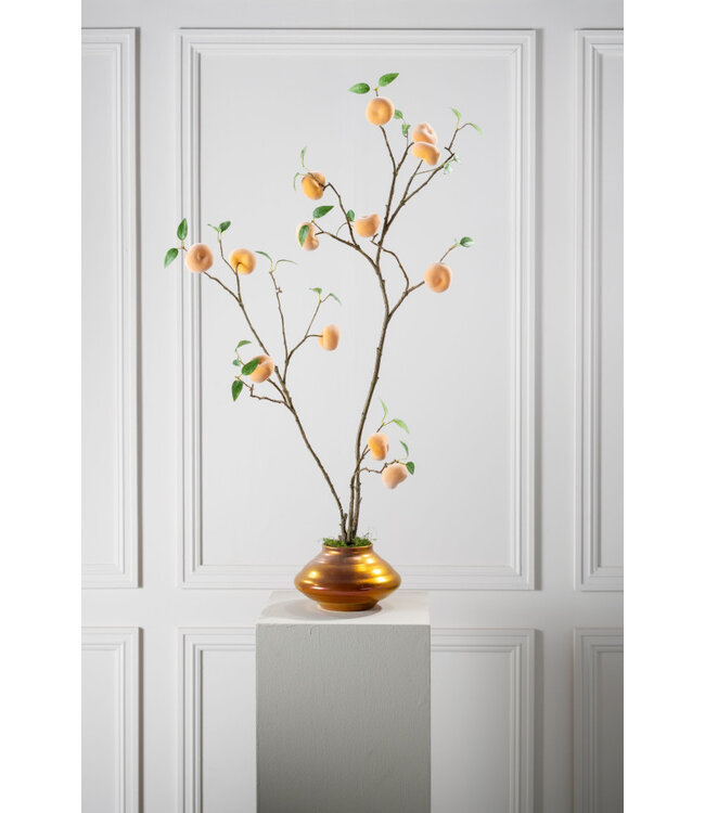 SILK-KA Orange Peach Branch | 114 cm