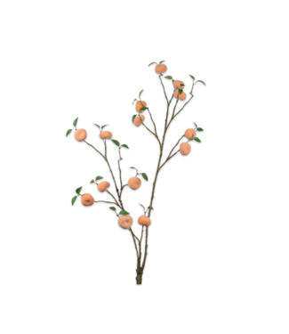 SILK-KA Ramo di pesco arancione | 114 cm