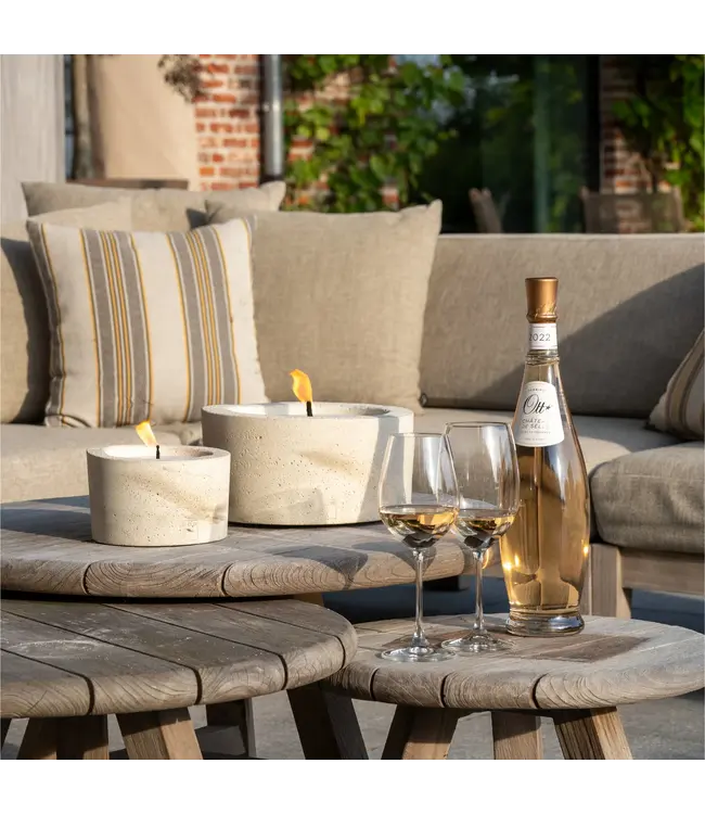 Mon Dada Bougie de table d'extérieur MON DADA Urban, lot de deux | Écru