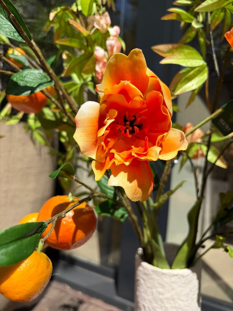 SILK-KA Bouquet de fleurs artificielles « Orange » SILK-KA Bouquet de fleurs artificielles « Orange »