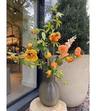 SILK-KA Kunstbloemen boeket "Orange''
