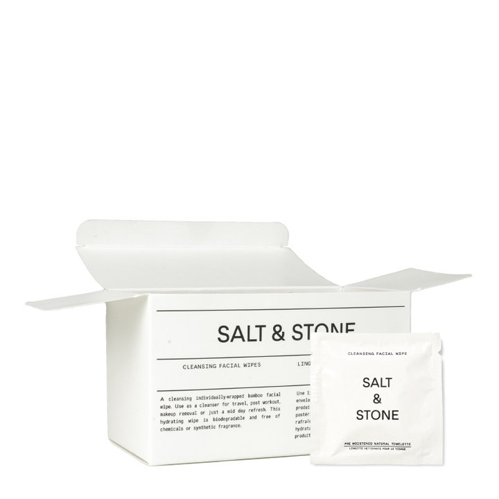 Salt & Stone Cleansing Facial Wipes - 20 Pack