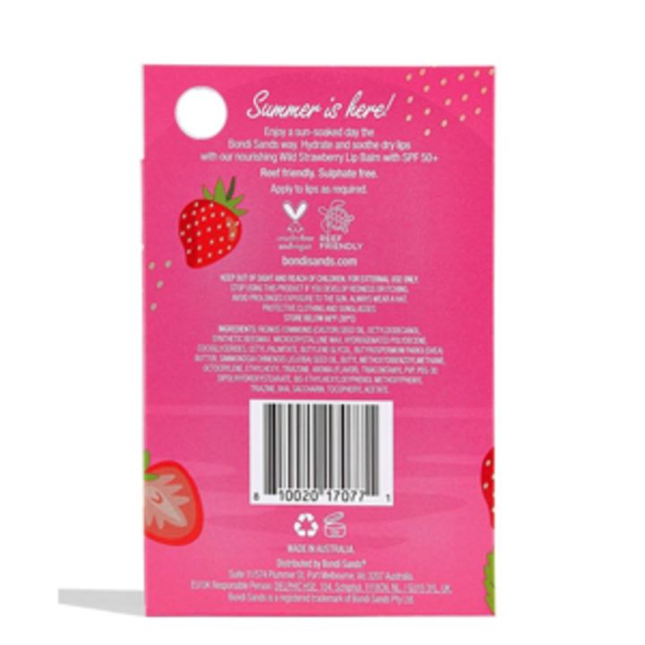 Bondi Sands Lip Balm Wild Strawberry SPF 50+