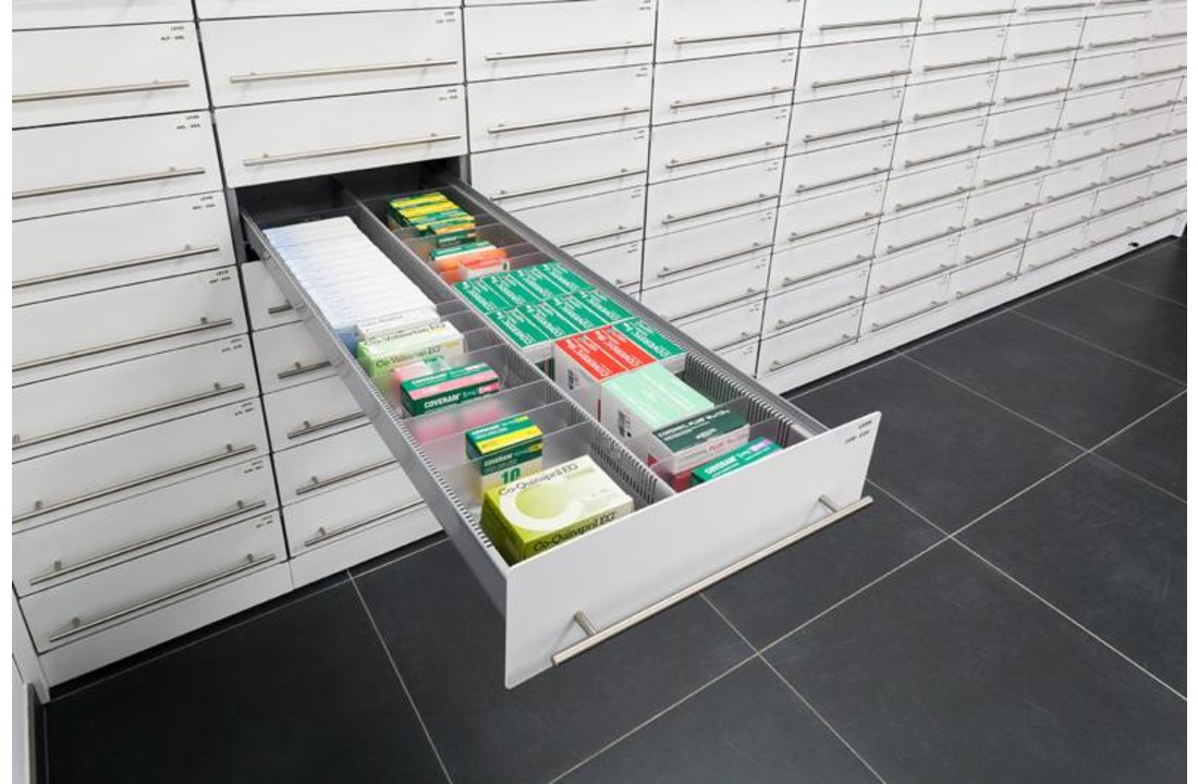 H-Box apotheekkast (kolom met 14 laden)