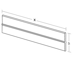 Extra length divider with clips (plexiglass, height 55mm)