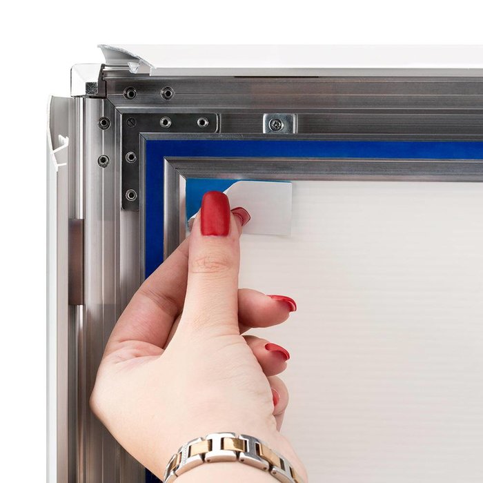 Waterproof Pavement WindSign "Seal", 44 mm profile, silver / grey