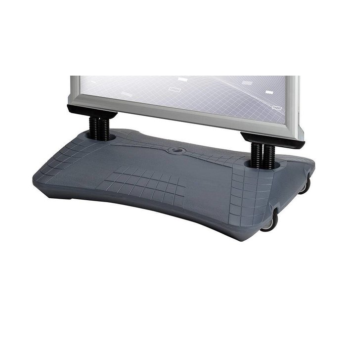 Waterproof Pavement WindSign "Seal", 44 mm profile, silver / grey