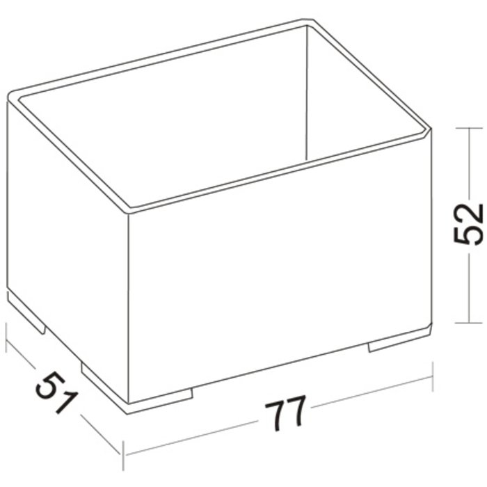 Stapelbare medicijnbak 77 x 51 x 47 mm type 202