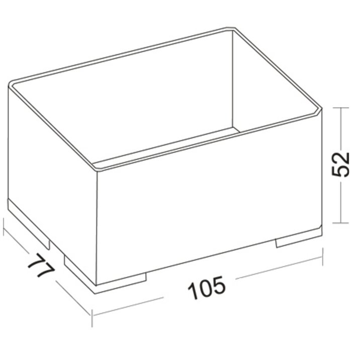 Stackable medicine bin 105 x 77 x 47 mm (Type 203)