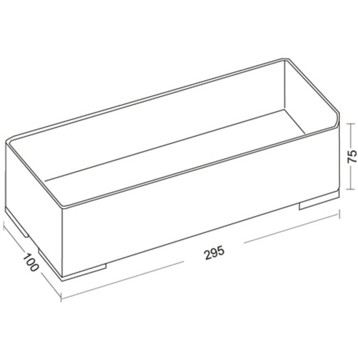 Stapelbare Medicijnbak 295 x 100 x 75 mm ( Type 205 )