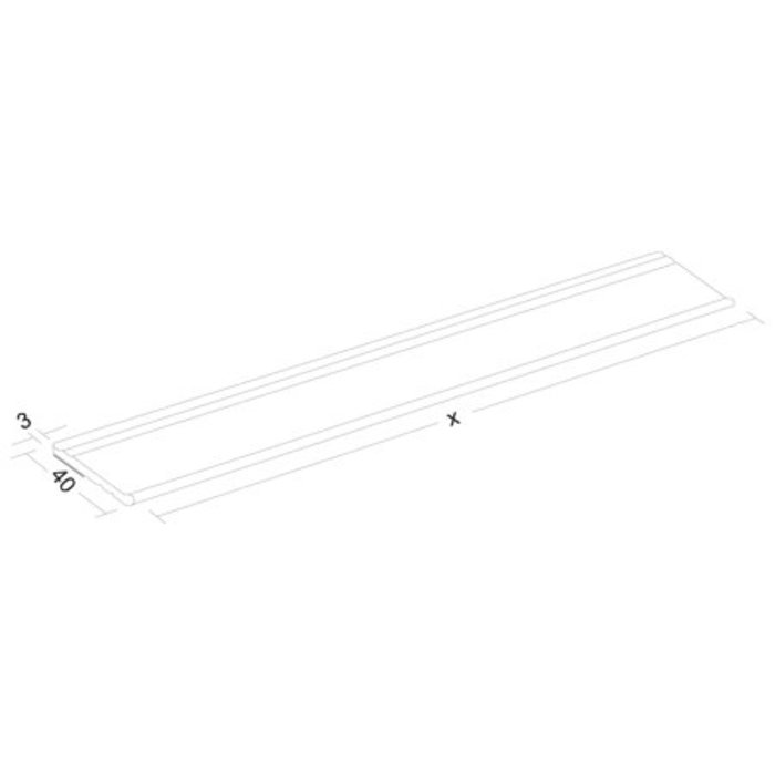 Legbordprofiel Aluminium RS op maat gezaagd