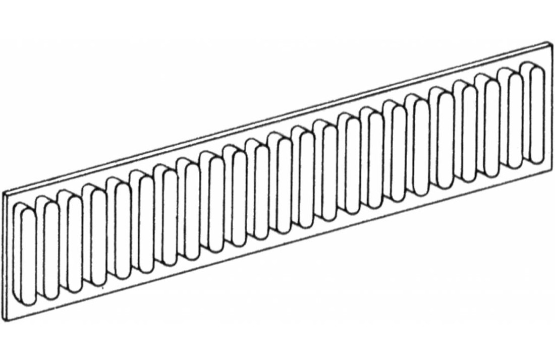 Lade indeling ribprofiel en aluminium 55mm hoog