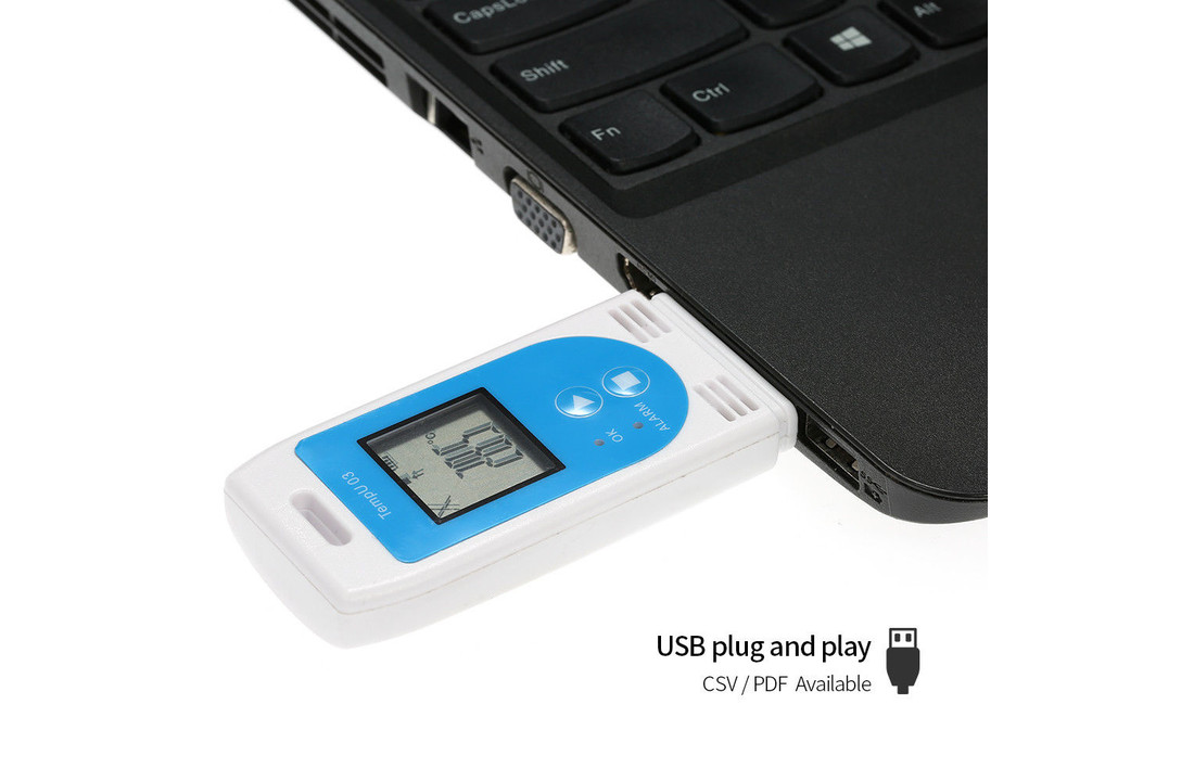 USB Temperatuur & luchtvochtigheid Data Logger